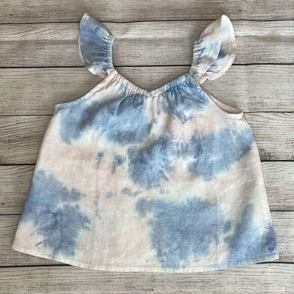 Anthropologie Ruffled Linen Kids Tank - Picture 3 of 6